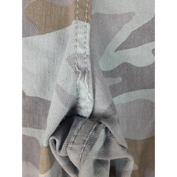 Gigi Moda Women's Blue Camo Mid Rise Straight Leg Jeans Pants Lightweight 30 - Picture 8 of 11